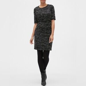 Banana Republic Factory Charcoal Long Sleeve Texture Dress Size‎ 4